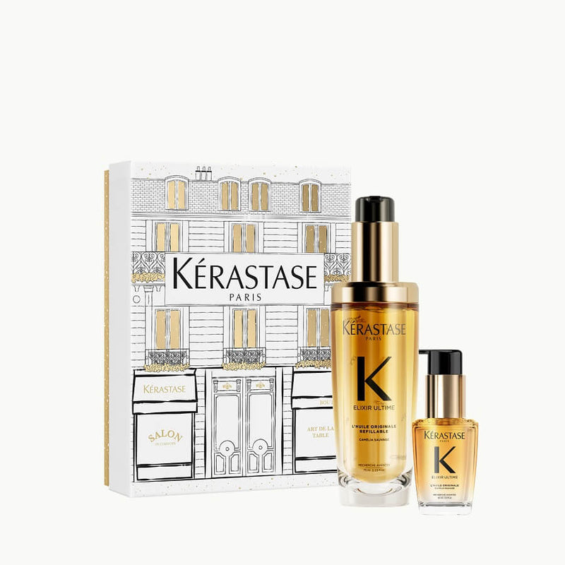 Kérastase Limited Edition Iconics Set (Elixir Ultime L’Huile Originale Refillable 75ml, Elixir Ultime L'Huile Originale 30ml)