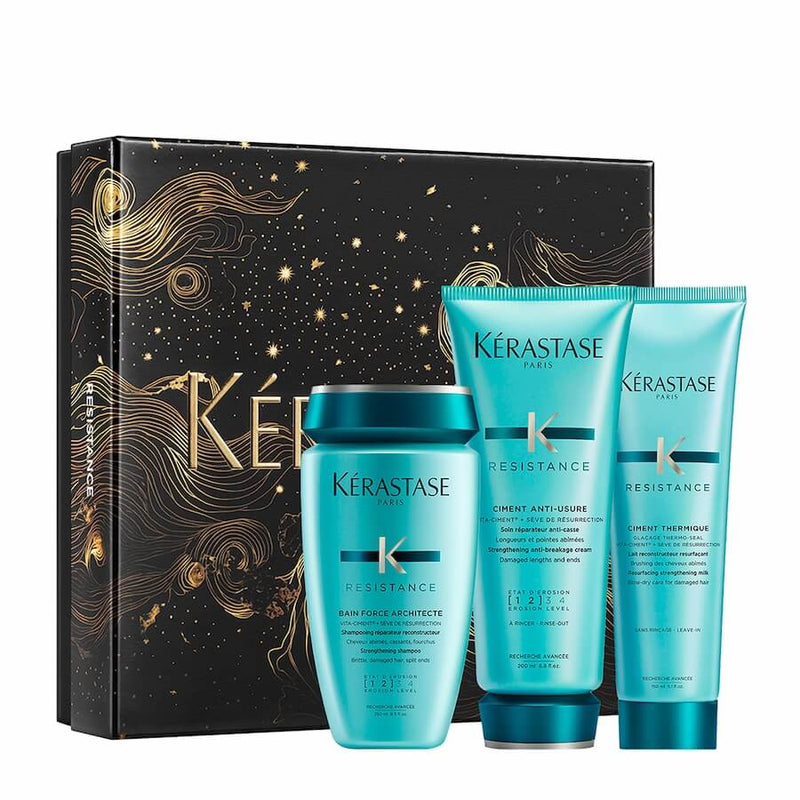 Kérastase Résistance Limited Edition Gift Box (Bain Force Architecte 250ml, Ciment Anti-Usure 200ml, Ciment Thermique 150ml)