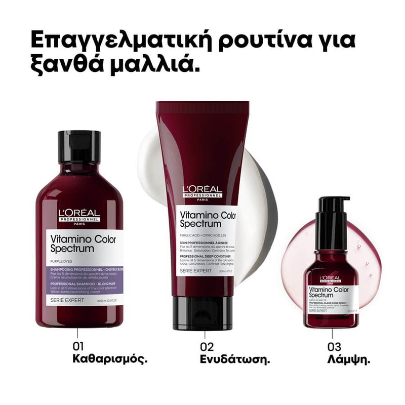 L'Oréal Professionnel Vitamino Color Spectrum Shampoo Με Μωβ Χρωστικές Για Ξανθά Μαλλιά 300ml