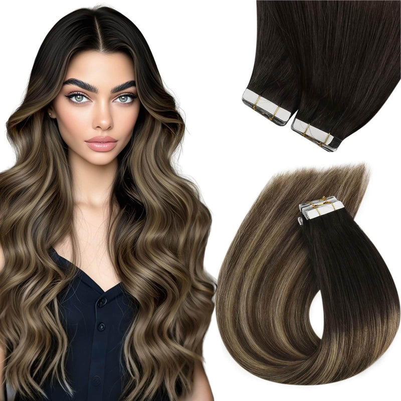 Mini Tape Extension Φυσική Τρίχα Remy Balayage No 1B/6/27
