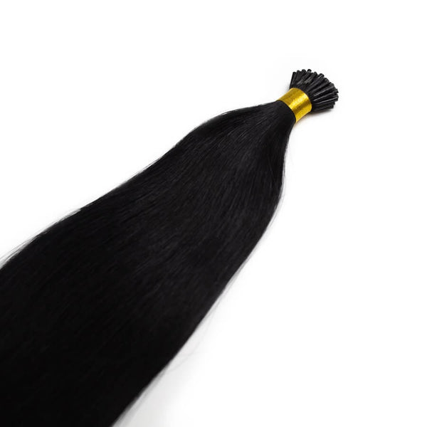 Seamless1 Micro Ring (i-tip) Hair Extensions Φυσική Τρίχα Remy Midnight