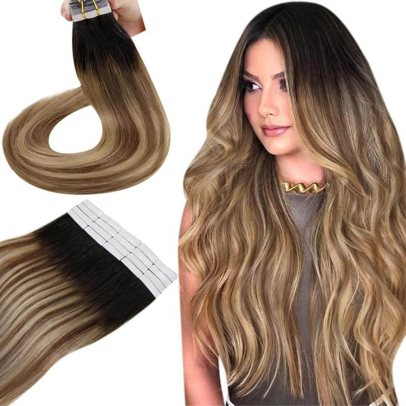 Tape Extension Φυσική Τρίχα Remy Balayage No 1B/6/27