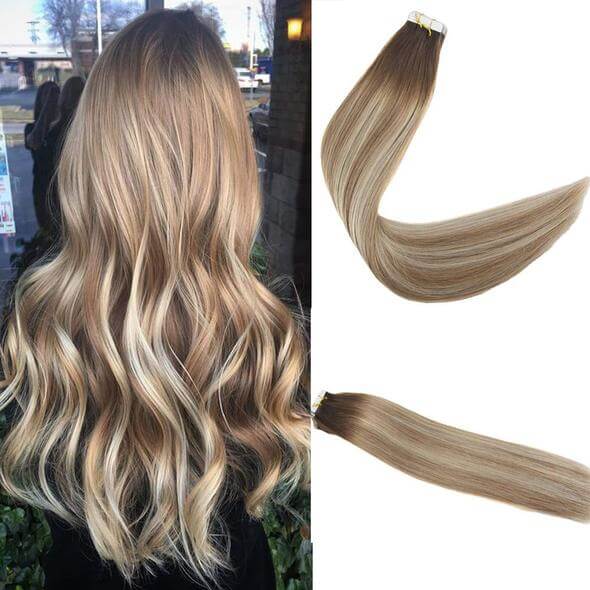 Tape Extension Invisible Φυσική Τρίχα Balayage No 3/8/22