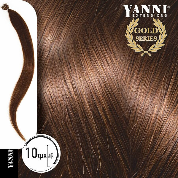 Yanni Extensions Gold 10 Τούφες Κερατίνης No 6.03 Ξανθό Σκούρο Ζεστό 50cm