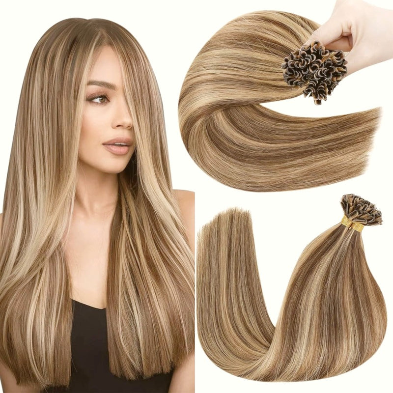 Extension Κερατίνης Σετ 10 Τούφες Φυσική Τρίχα Ανταύγειες No 6P22