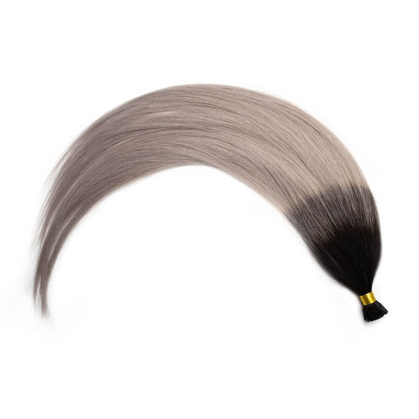 Seamless1 Micro Ring (i-tip) Hair Extensions Φυσική Τρίχα Remy Salt n Pepper