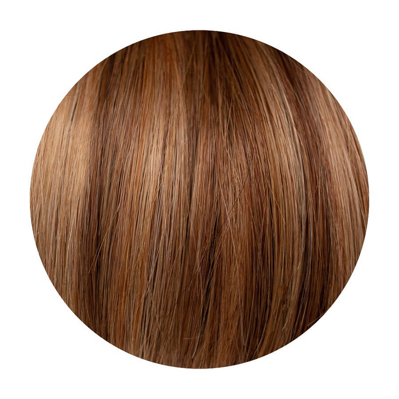 Seamless1 Hair Extensions Συνθετική Τρέσα Με Κλιπ 5 Κομμάτια Caramel Blend 55εκ
