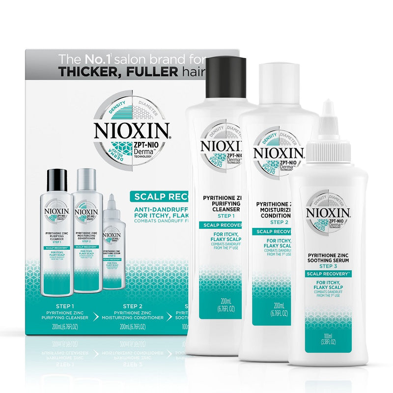 Nioxin Scalp Recovery Kit (Σαμπουάν 200ml, Conditioner 200ml, Θεραπεία 100ml) - Romylos All About Hair