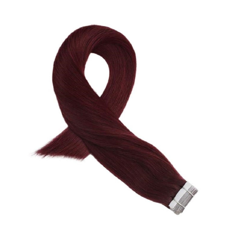 Tape Extension Φυσική Τρίχα Remy Κόκκινο Σκούρο No 33V - Romylos All About Hair