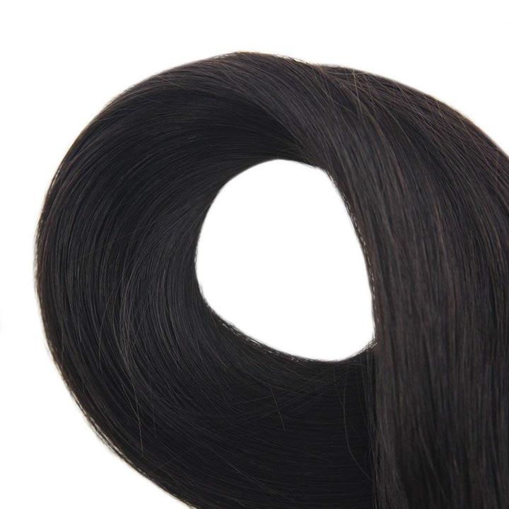 Tape Extension Φυσική Τρίχα Remy Μαύρο Φυσικό Off Black No 1B - Romylos All About Hair