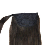 Ponytail Extensions Φυσική Τρίχα Wrap Around With Clips Καστανά No 2 - Romylos All About Hair