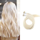 Micro Nano Ring Hair Extensions Φυσική Τρίχα Remy Πλατινέ No 60 - Romylos All About Hair