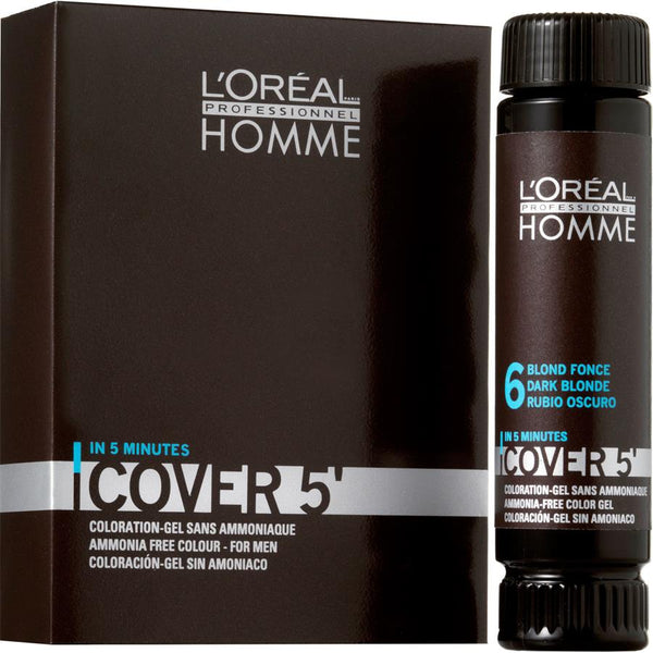 L'Oreal Professionnel Homme Cover 5' Νο6 Ξανθό Σκούρο 3x50ml - Romylos All About Hair