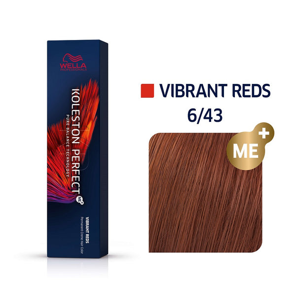 Wella Koleston Perfect ME+ Vibrant Reds 6/43 Ξανθό Σκούρο Κόκκινο Χρυσό 60ml - Romylos All About Hair