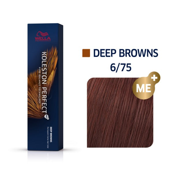 Wella Koleston Perfect ME+ Deep Browns 6/75 Ξανθό Σκούρο Καφέ Μαονί 60ml - Romylos All About Hair