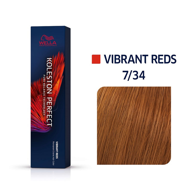 Wella Koleston Perfect ME+ Vibrant Reds 7/34 Ξανθό Χρυσό Κόκκινο 60ml - Romylos All About Hair