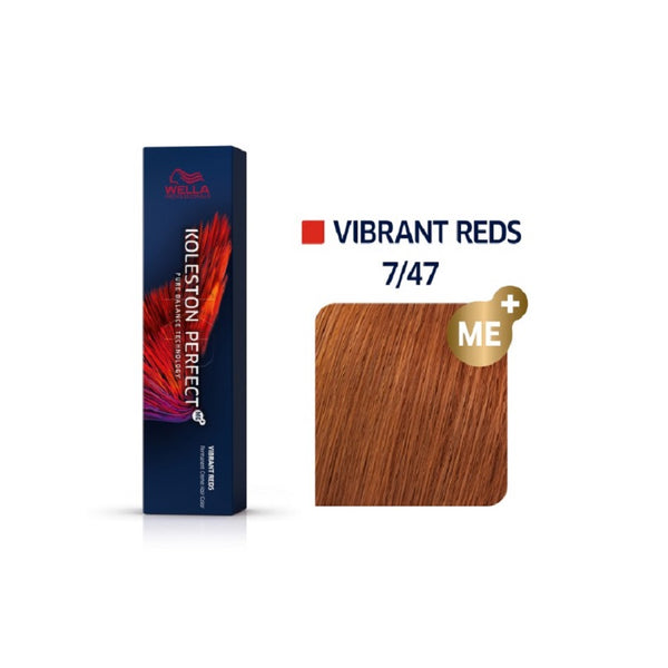 Wella Koleston Perfect ME+ Vibrant Reds 7/47 Ξανθό Κόκκινο Καφέ 60ml - Romylos All About Hair