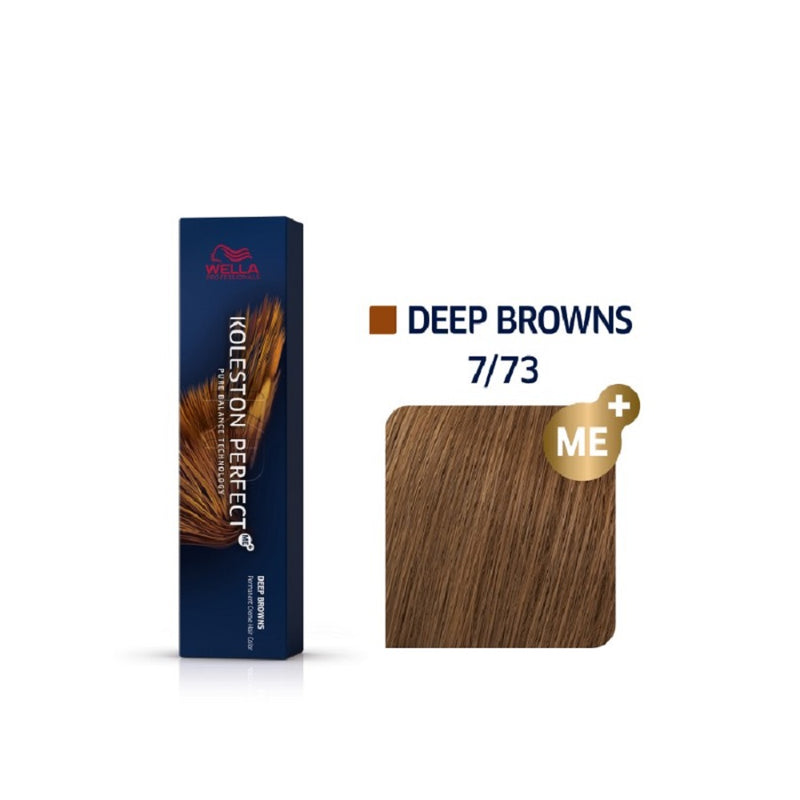 Wella Koleston Perfect ME+ Deep Browns 7/73 Ξανθό Καφέ Χρυσό 60ml - Romylos All About Hair