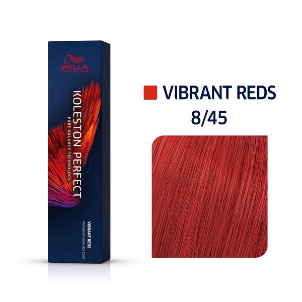 Wella Koleston Perfect ME+ Vibrant Reds 8/45 Ξανθό Ανοιχτό Κόκκινο Μαονί 60ml - Romylos All About Hair