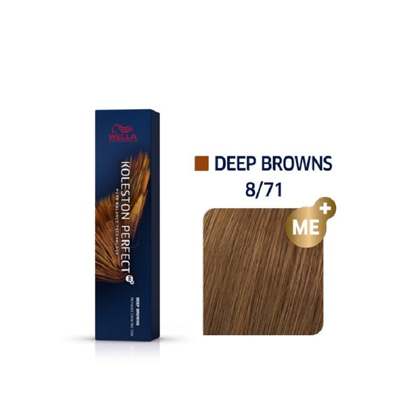 Wella Koleston Perfect ME+ Deep Browns 8/71 Ξανθό Ανοιχτό Καφέ Σαντρέ 60ml - Romylos All About Hair