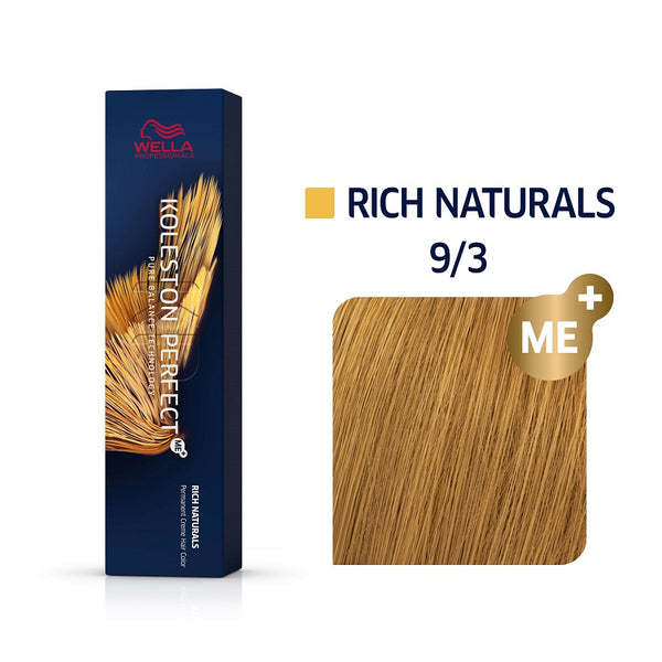 Wella Koleston Perfect ME+ Rich Naturals 9/3 Ξανθό Πολύ Ανοιχτό Χρυσό 60ml - Romylos All About Hair
