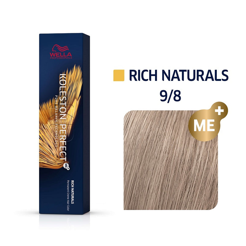 Wella Koleston Perfect ME+ Rich Naturals 9/8 Ξανθό Πολύ Ανοιχτό Περλέ 60ml - Romylos All About Hair