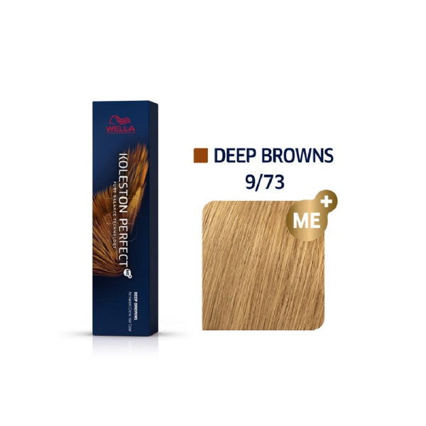 Wella Koleston Perfect ME+ Deep Browns 9/73 Ξανθό Πολύ Ανοιχτό Καφέ Χρυσό 60ml - Romylos All About Hair