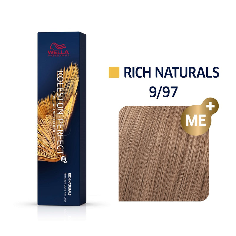 Wella Koleston Perfect ME+ Rich Naturals 9/97 Ξανθό Πολύ Ανοιχτό Φυμέ Καφέ 60ml - Romylos All About Hair