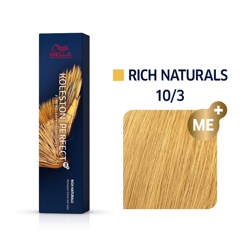 Wella Koleston Perfect ME+ Rich Naturals 10/3 Κατάξανθο Χρυσό 60ml - Romylos All About Hair