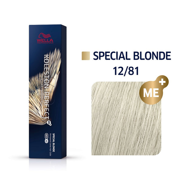 Wella Koleston Perfect ME+ Special Blonde 12/81 Πολύ Ανοιχτό Φωτεινό Ξανθό Περλέ Σαντρέ 60ml - Romylos All About Hair