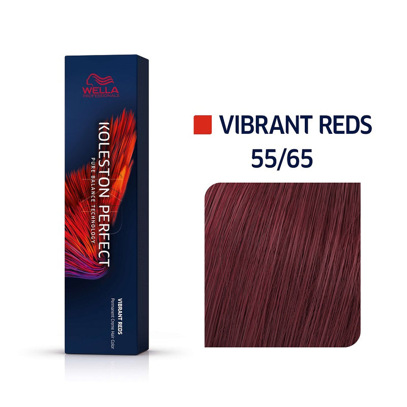Wella Koleston Perfect ME+ Vibrant Reds 55/65 (Έντονο Καστανό Ανοιχτό Βιολέ Μαονί 60ml - Romylos All About Hair