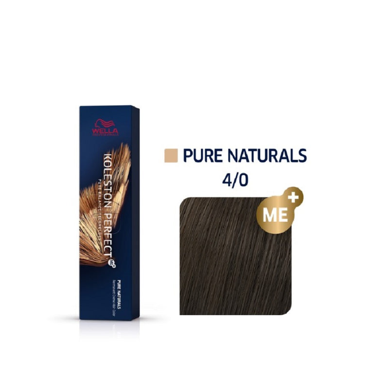 Wella Koleston Perfect ME+ Pure Naturals 4/0 Καστανό Φυσικό 60ml - Romylos All About Hair