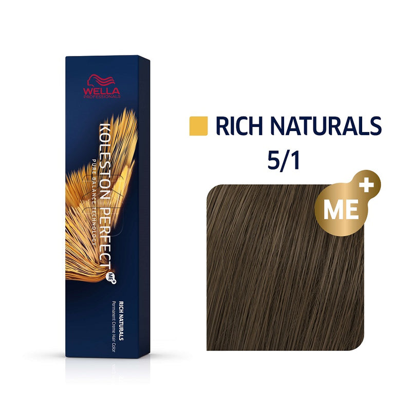 Wella Koleston Perfect ME+ Rich Naturals 5/1 Καστανό Ανοιχτό Σαντρέ 60ml - Romylos All About Hair