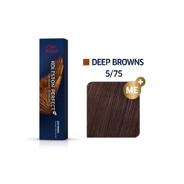 Wella Koleston Perfect ME+ Deep Browns 5/75 Καστανό Ανοιχτό Καφέ Μαονί 60ml - Romylos All About Hair