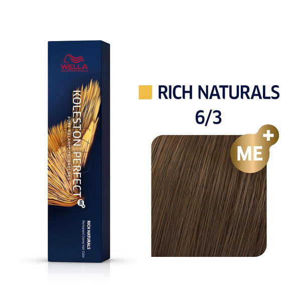 Wella Koleston Perfect ME+ Rich Naturals 6/3 Ξανθό Σκούρο Χρυσό 60ml - Romylos All About Hair