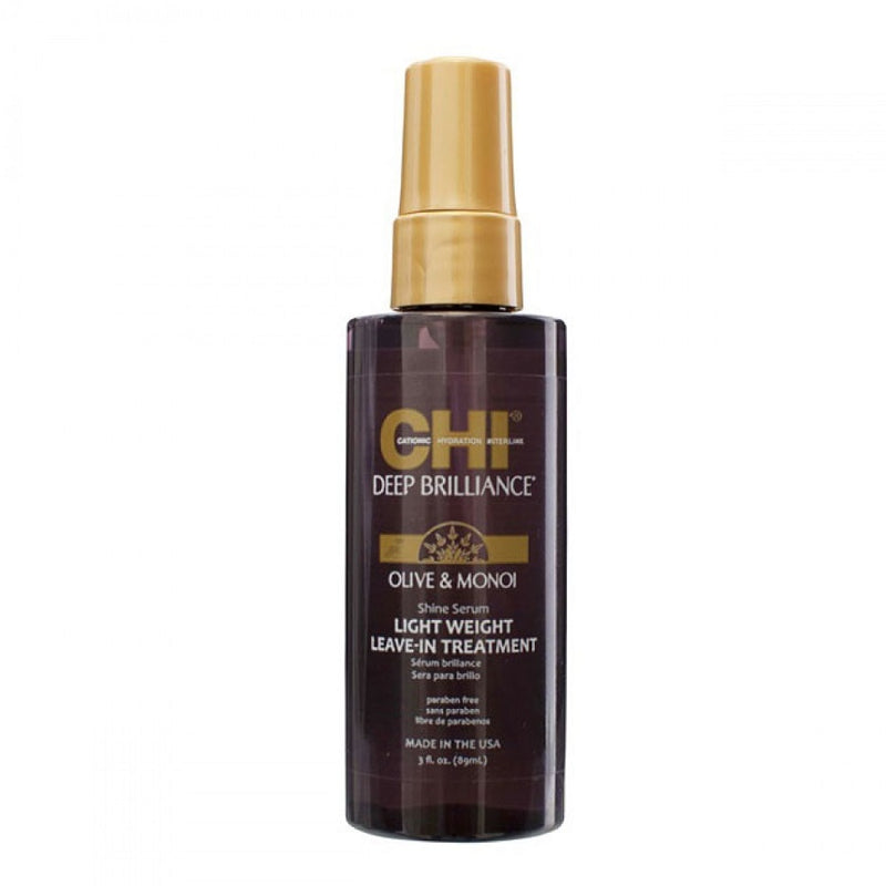 CHI Deep Brilliance Olive & Monoi Oil Light Weight Leave-In Treatment 89ml - Romylos All About Hair