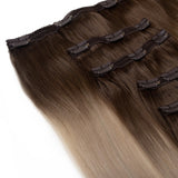 Seamless1 Hair Extensions Τρέσα Με Κλιπ 5 Κομμάτια Coffee n Cream 55εκ - Romylos All About Hair