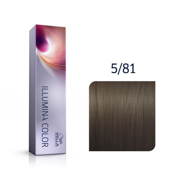 Wella Professionals Illumina Color Καστανό Ανοιχτό Περλέ Σαντρέ 5/81 60ml - Romylos All About Hair