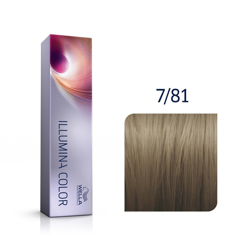 Wella Professionals Illumina Color Μεσαίο Περλέ Σαντρέ Ξανθό 7/81 60ml - Romylos All About Hair