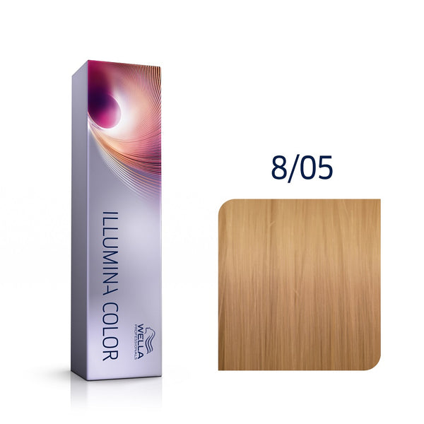 Wella Professionals Illumina Color Ξανθό Ανοιχτό Φυσικό Μαονί 8/05 60ml - Romylos All About Hair