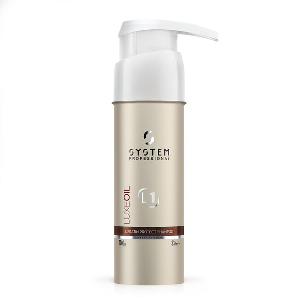 System Professional Fibra LuxeOil Keratin Protect Shampoo 1000ml (L1) - Romylos All About Hair