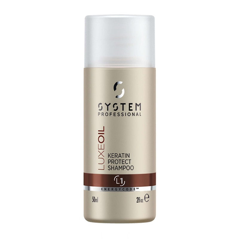 System Professional Fibra LuxeOil Keratin Protect Shampoo 50ml (L1) - Romylos All About Hair