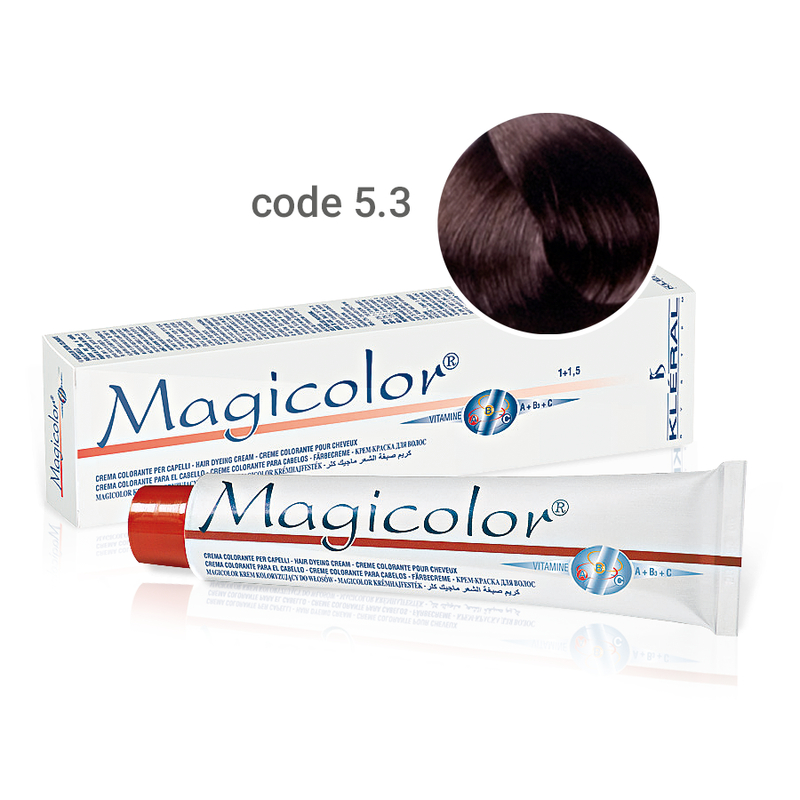 Kleral Magicolor Κρέμα Βαφής Μαλλιών 5.3 Καστανό Ανοικτό Ντορέ 100ml - Romylos All About Hair