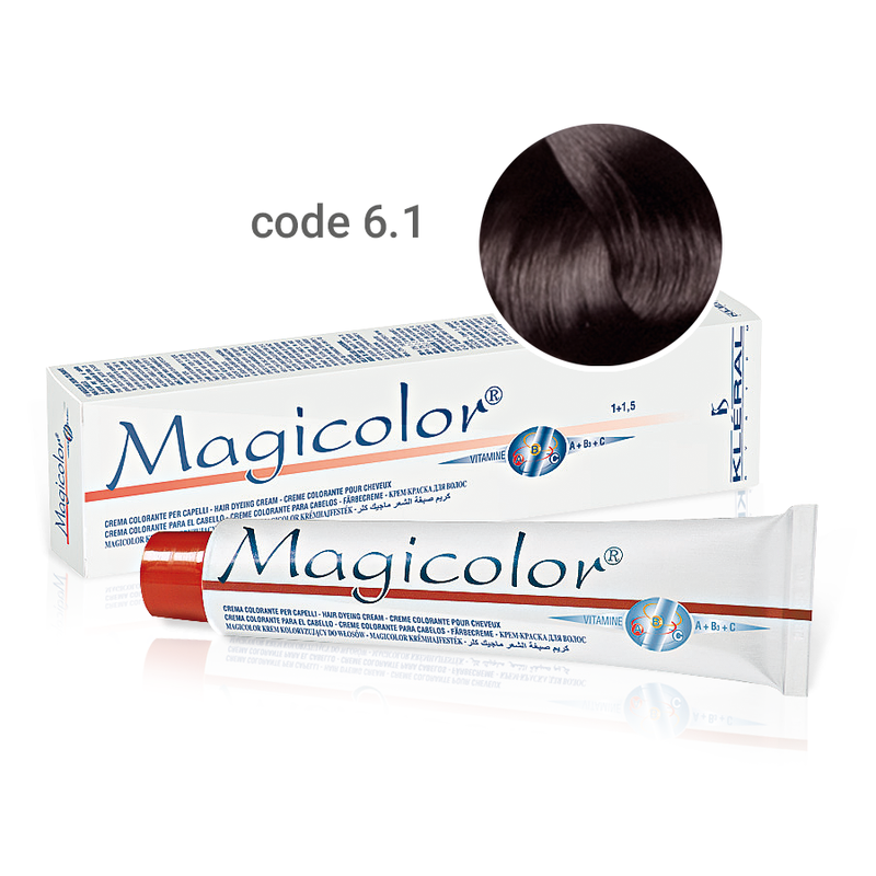 Kleral Magicolor Κρέμα Βαφής Μαλλιών 6.1 Ξανθό Σκούρο Σαντρέ 100ml - Romylos All About Hair