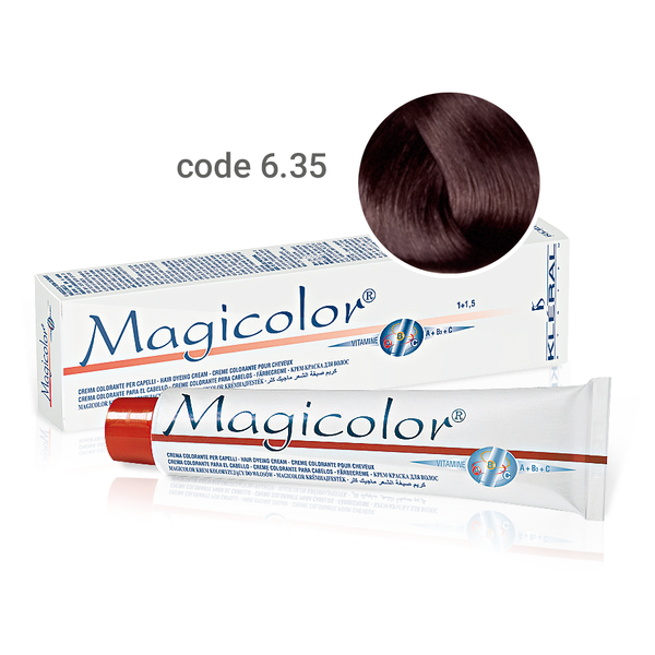 Kleral Magicolor Κρέμα Βαφής Μαλλιών 6.35 Ξανθό Σκούρο Ταμπά Ζεστό 100ml - Romylos All About Hair