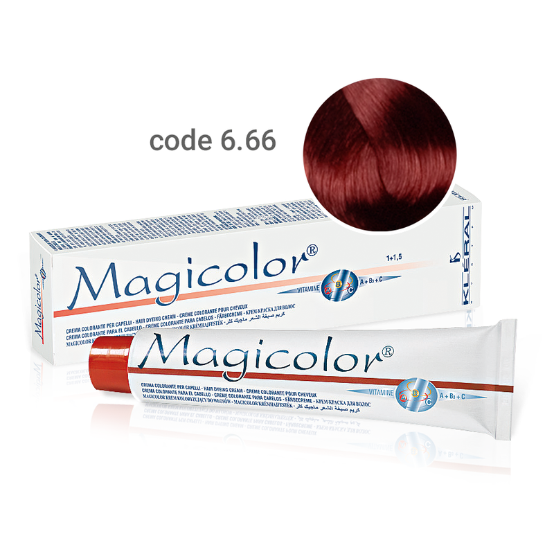 Kleral Magicolor Κρέμα Βαφής Μαλλιών 6.66 Ξανθό Σκούρο Κόκκινο Βαθύ 100ml - Romylos All About Hair