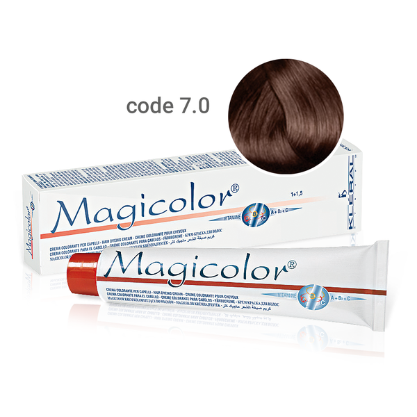 Kleral Magicolor Κρέμα Βαφής Μαλλιών 7.0 Ξανθό Έντονο 100ml - Romylos All About Hair