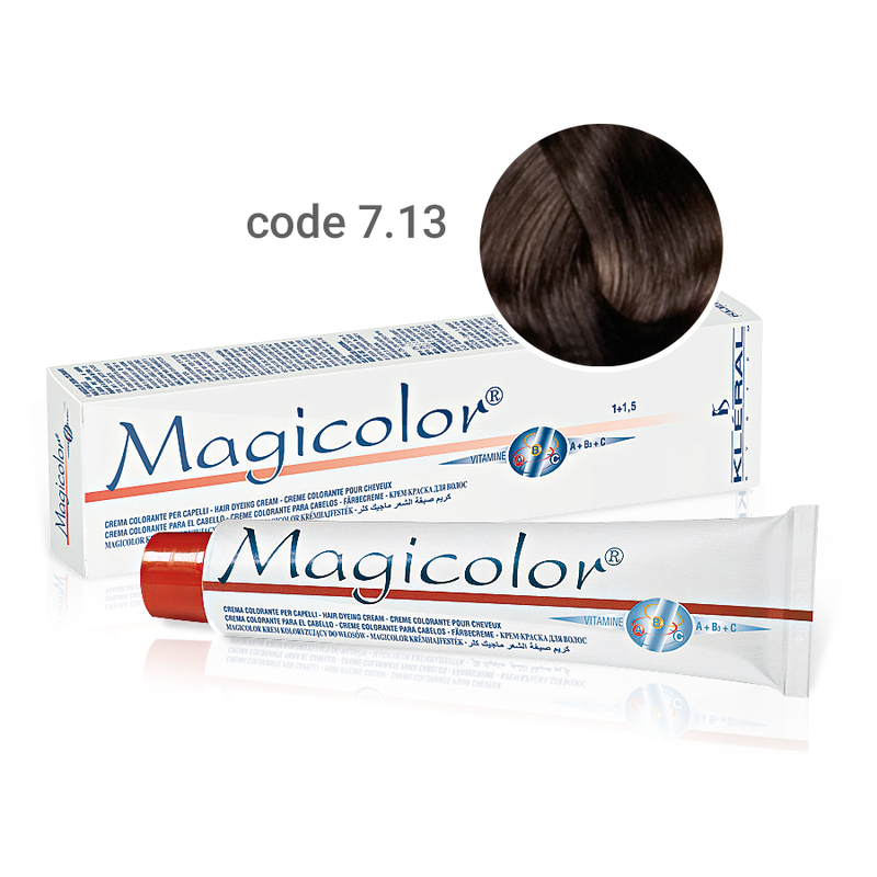 Kleral Magicolor Κρέμα Βαφής Μαλλιών 7.13 Ξανθό Μπεζ 100ml - Romylos All About Hair