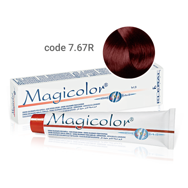 Kleral Magicolor Κρέμα Βαφής Μαλλιών 7.67R Ξανθό Κόκκινο Βιολέ 100ml - Romylos All About Hair
