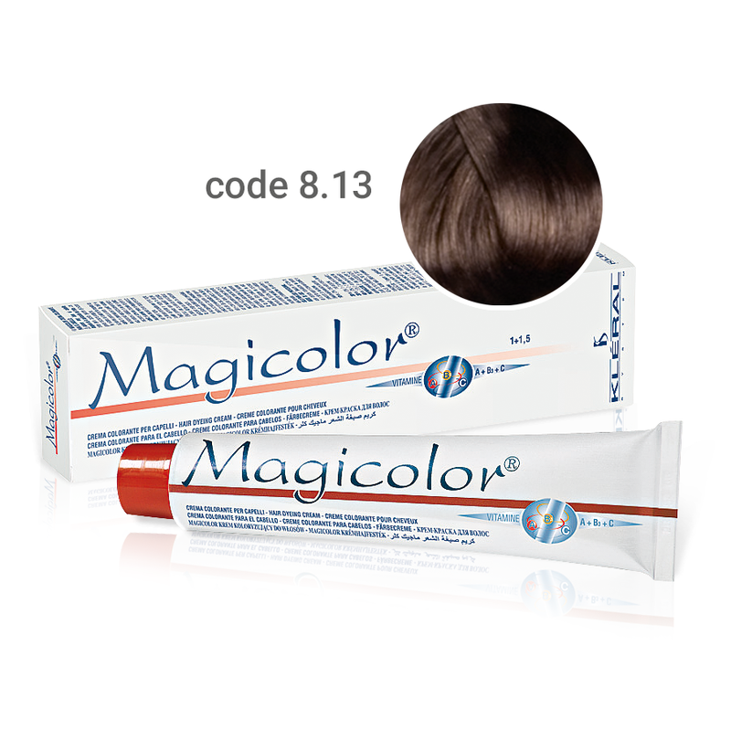 Kleral Magicolor Κρέμα Βαφής Μαλλιών 8.13 Ξανθό Ανοικτό Μπεζ 100ml - Romylos All About Hair